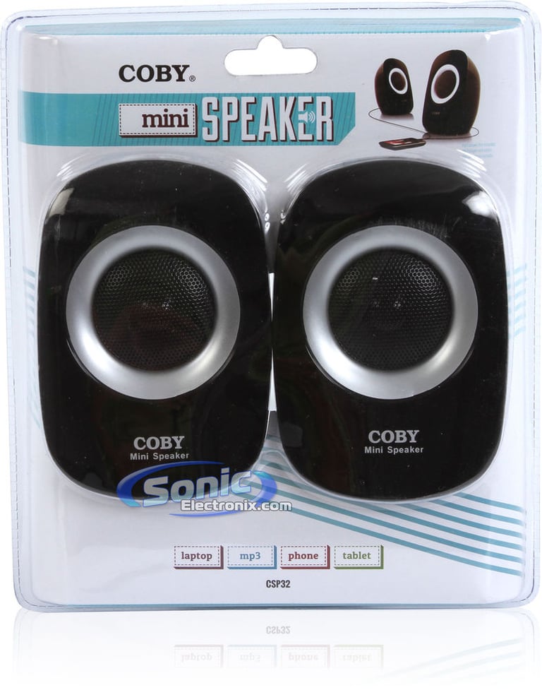 Coby CSP32 Personal Mini Portable Stereo Speakers Open Box Image 3