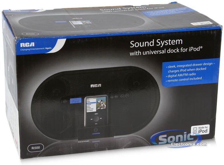 RCA RI500 Portable AM/FM Radio iPhone/iPod Speaker Dock Image 7