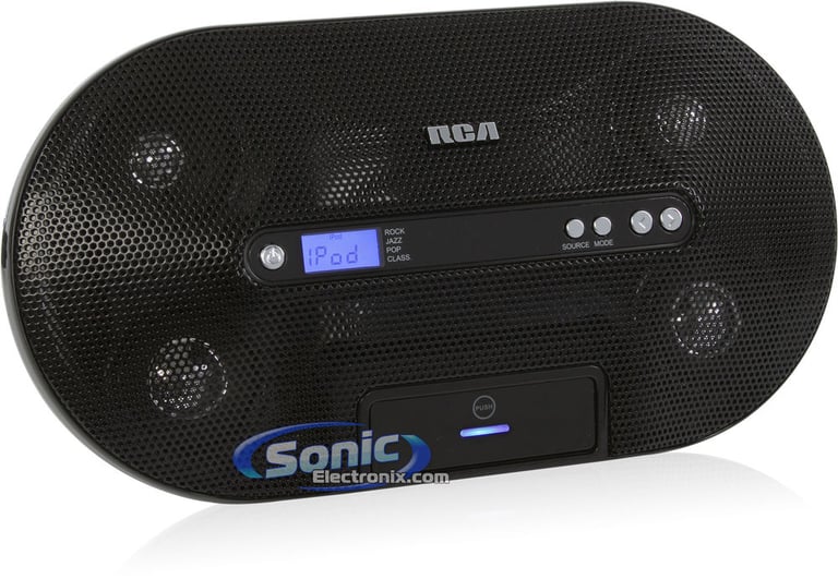 RCA RI500 Portable AM/FM Radio iPhone/iPod Speaker Dock Image 1