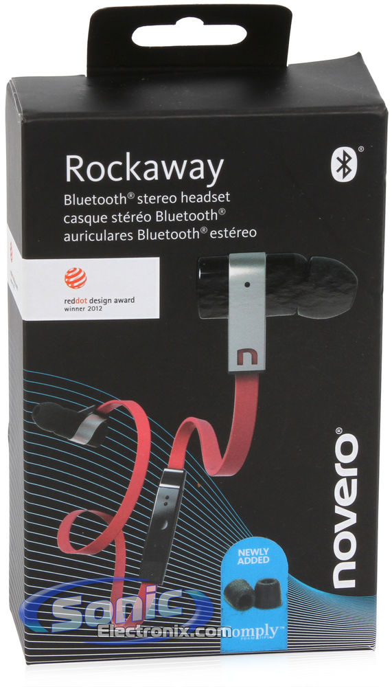 Novero Rockaway Wireless Bluetooth Headset Headphones (Red) Image 9