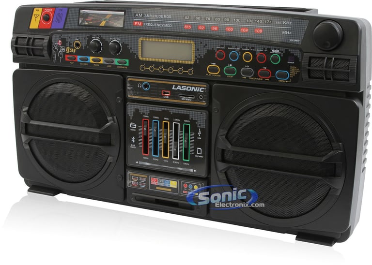 Lasonic Limited Edition Ghetto Blaster i931x Throwback - Multi Color/Black Image 2