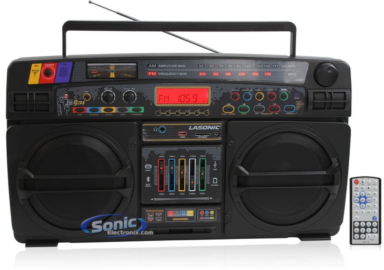 Lasonic Limited Edition Ghetto Blaster i931x Throwback - Multi Color/Black Image 1