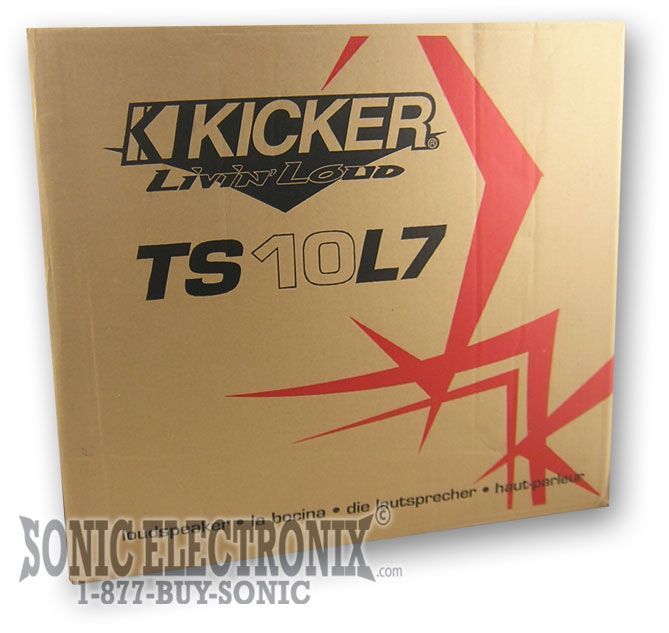 Kicker TS10L74 -- 2 Ohm Impedance 10" L7 Sealed Enclosure 04TS10L74 Image 3