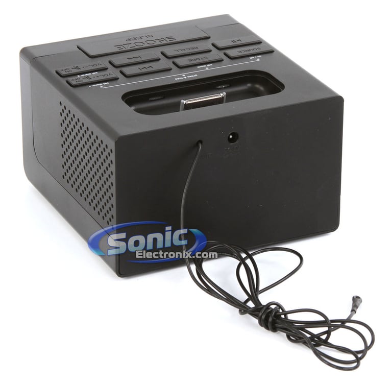 RCA RC130i Alarm Clock IPod/iPhone Speaker Dock (Black) Image 4