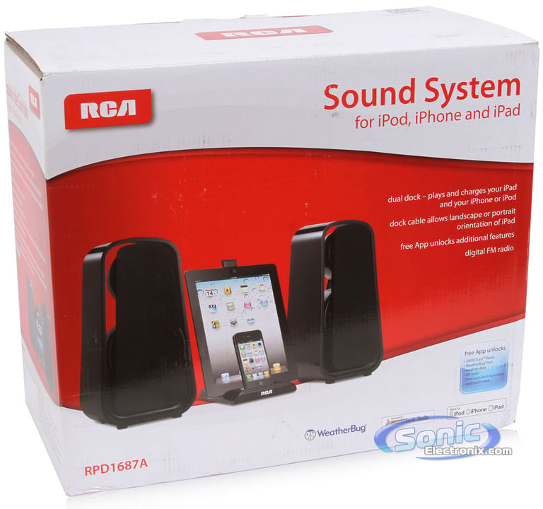 RCA RPD1687A Compact iPad/iPhone/iPod Docking Shelf System Image 8
