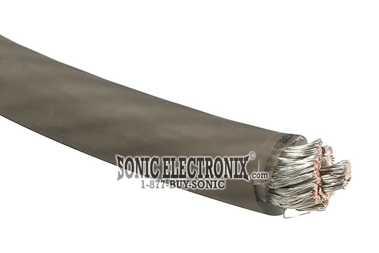 PRECUT 20 ft. - Kicker 4 AWG Gunmetal Gray Power/Ground Wire from 05PWG4100 Roll Image 3