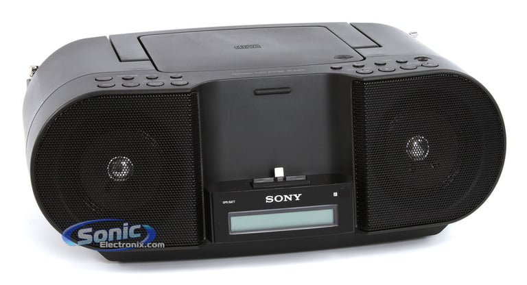 Sony ZS-S3iPBLACKN (ZS-S3iPN) Portable CD Player Boombox Lightning Speaker Dock - Black Open Box Image 13