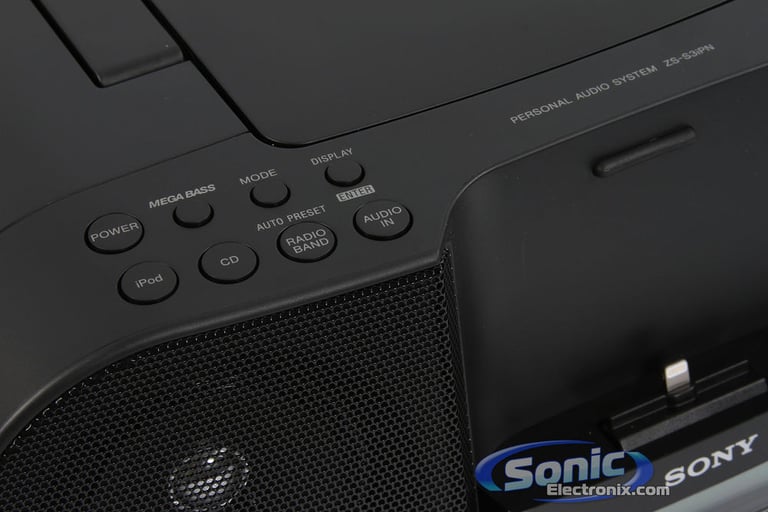 Sony ZS-S3iPBLACKN (ZS-S3iPN) Portable CD Player Boombox Lightning Speaker Dock - Black Open Box Image 15