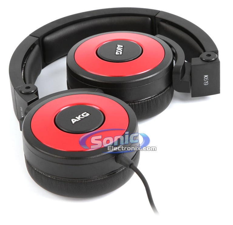 AKG K619RED (K 619 RED) Premium DJ-Style Headphones - Red (Open Box) Image 7