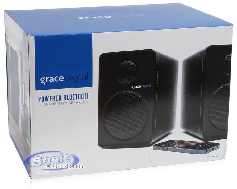 Grace Digital GDI-BTSP207 Wi-Fi Wireless Bluetooth Bookshelf Speakers (Red, Pair) Image 8