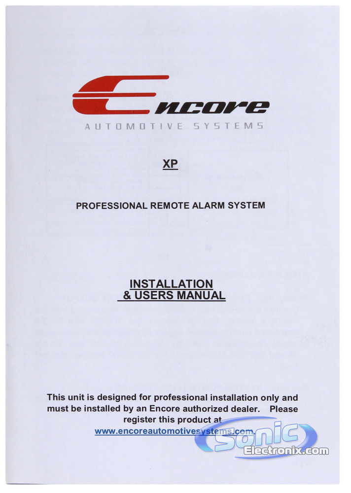 Encore XP 1-Way Car Alarm Remote (ENC-XPS) Image 9
