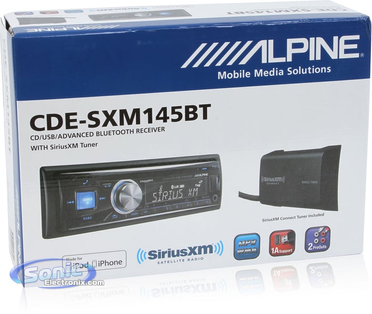 Alpine CDE-SXM145BT Damaged Packaging Only (New) Image 10