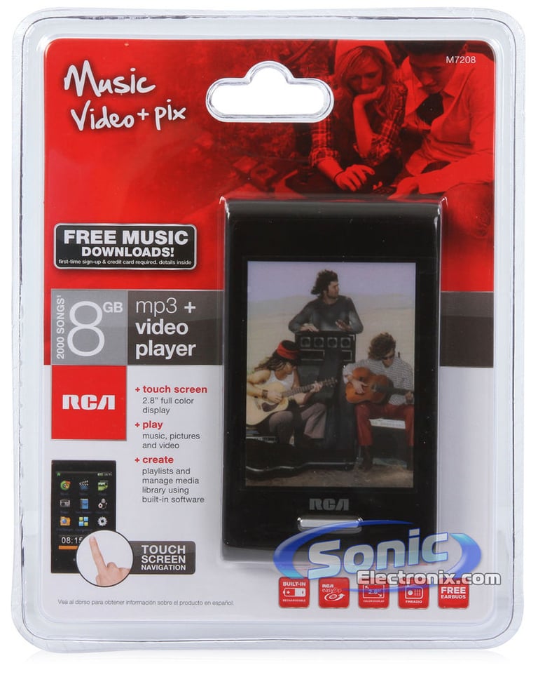RCA M7208 Video MP3 Player with 2.8" Color Touchscreen Display (8GB) Image 6