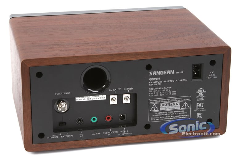 Sangean WR-22WL (Dark Walnut WR-22) Image 3