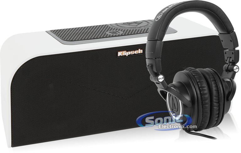 Klipsch KMC 1 White with Audio Technica ATH-M50s Image 1
