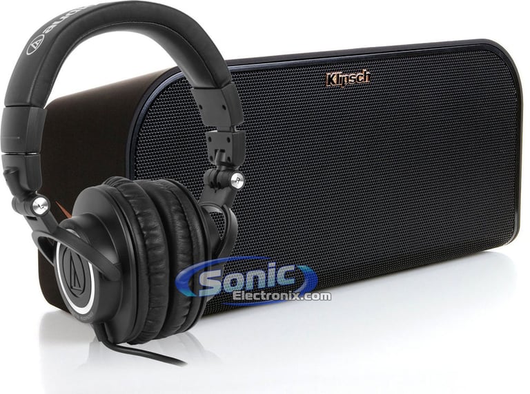 Klipsch KMC 3 Black and Audio Technica ATH-M50s Studio Monitors Image 1