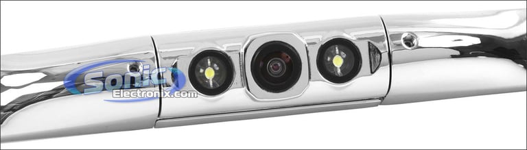 HD Bar Type License Plate Rear-View Back-up Camera With LED Light Image 2