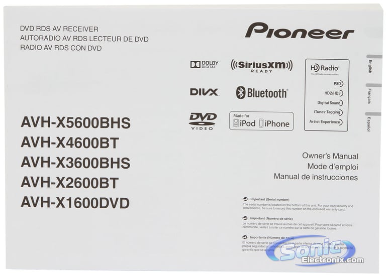 Pioneer AVH-X2600BT (Factory Refurbsihed) Image 8