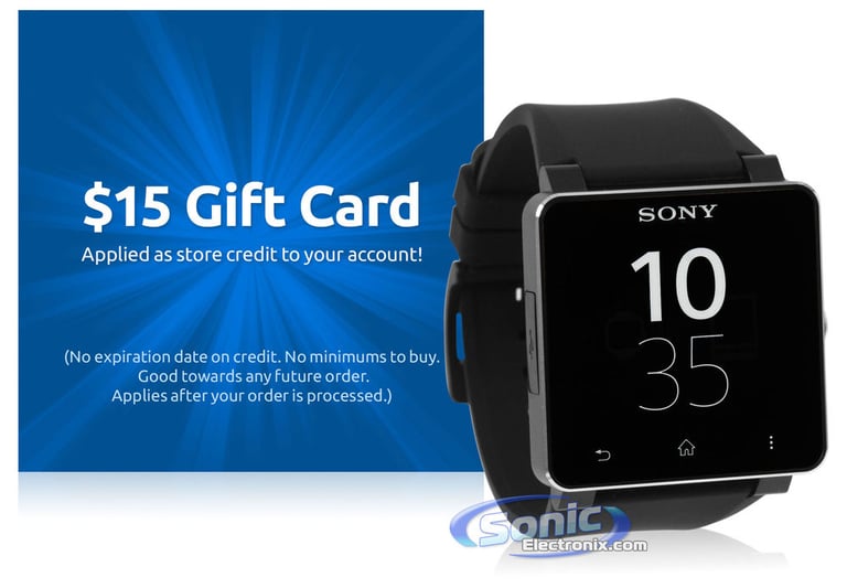 Sony SW2 Smartwatch 2 with $15 eGift Card Image 1