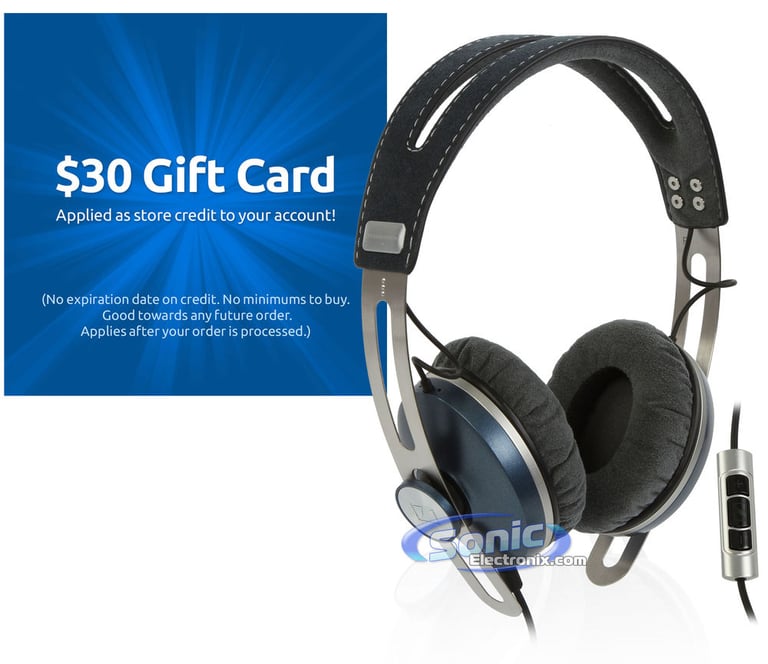 Sennheiser Momentum On-Ear Blue + $30 eGift Card Image 1