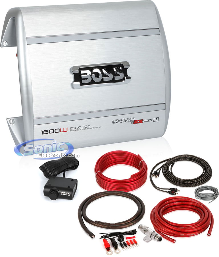 Boss CXX1602 with 4 Gauge Amp Wire Kit Image 1