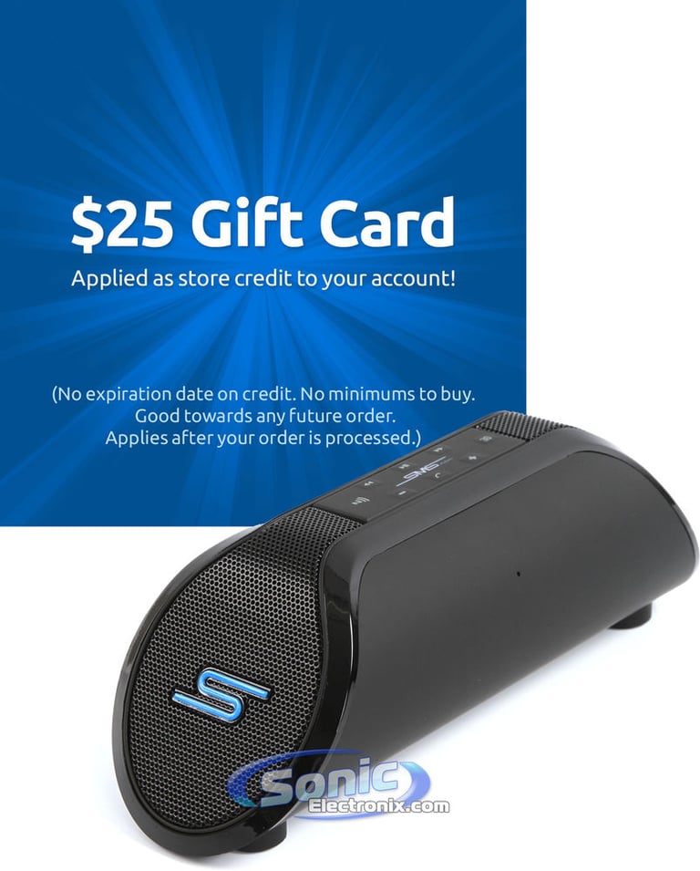 SMS Audio SMS-BT-SPK-BLK + $25 eGift Card Image 1