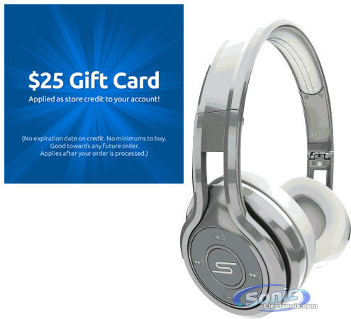 SMS Audio SMS-BTWS-SLV + $25 eGift Card Image 1