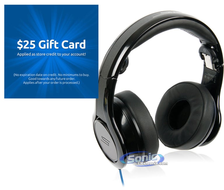 SMS Audio SMS-DJ-BLK + $25 eGift Card Image 1