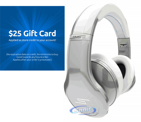 SMS Audio SMS-WD-ANC-SLV + $25 eGift Card Image 1