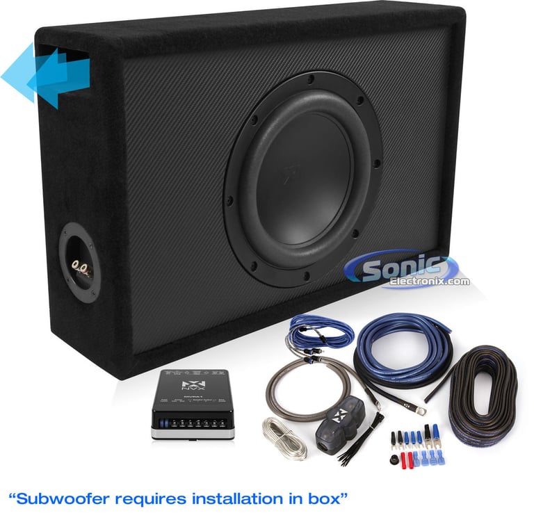 NVX Compact Install Amplified Loaded Bass Package Image 1