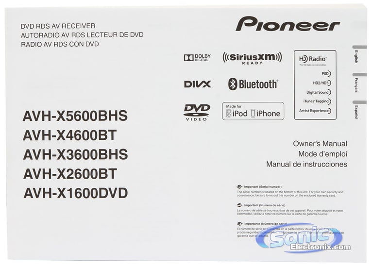 Pioneer AVH-X4600BT Image 8