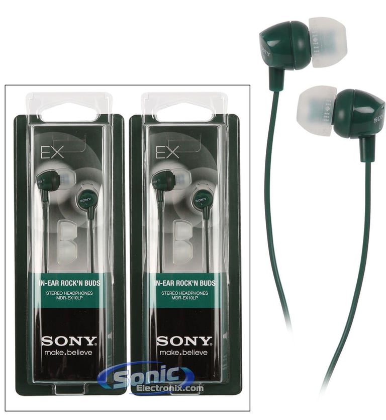 Sony MDR-EX10LP Green (2-Pack) Image 1