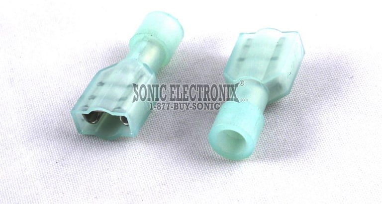 Female Quick Disconnect BLUE INSULATED Connectors .250" 16-14G (100 Pack) Image 1