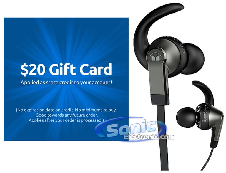 Monster iSport Victory (Black) Plus $20 eGift Card Image 1