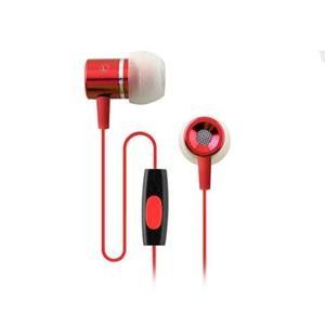 Coby CVEM89RED In-Ear Headphones Stereo Earbuds Headset (Red) Image 1