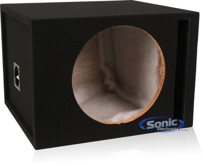 Single 12" Vented MDF Subwoofer Enclosure (Belva 1SV12B) Open Box Image 5