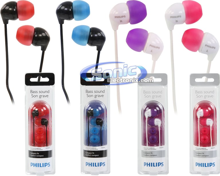 Philips SHE3500BL/RD and SHE3501PK/PP Combo 4-Pack Image 1