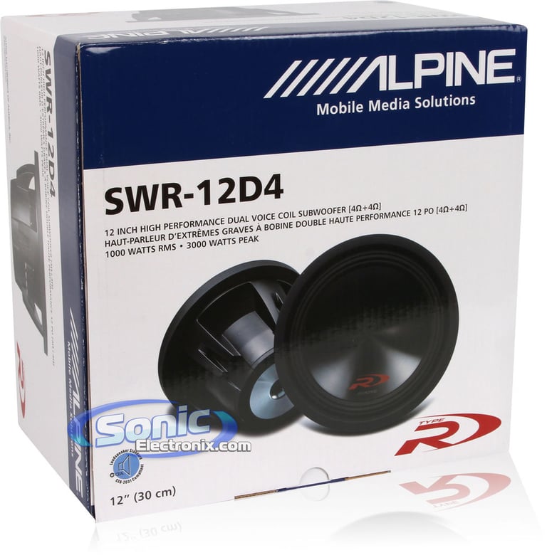 2000W Alpine Subwoofer and Enclosure Package Image 6