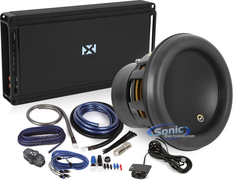 12" 12W7AE-3 JL Subwoofer + NVX 12000W RMS Amplifier + Premium Amp Kit Image 1