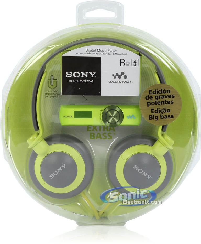 Sony NWZ-B173F MP3 Player + MDR-XB200 Headphones - Green Image 11