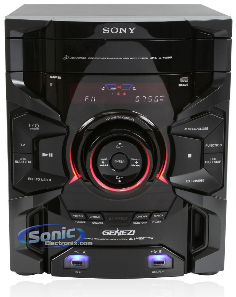 Sony MHC-GTR333 GENEZI Mini Stereo Hi-Fi Boombox Component Shelf System Open Box Image 18