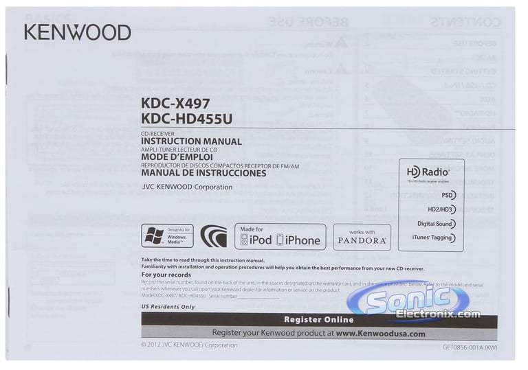 Kenwood eXcelon KDC-X497 Image 8