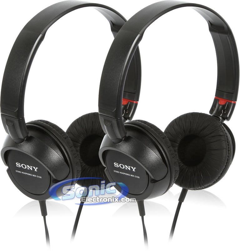 Sony MDR-ZX100 Black 2-Pack Image 1