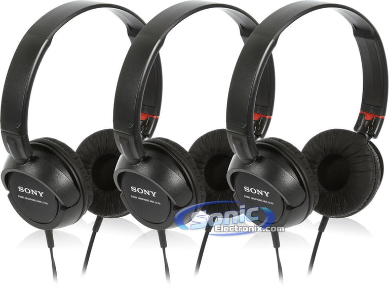 Sony MDR-ZX100 Black 3-Pack Image 1