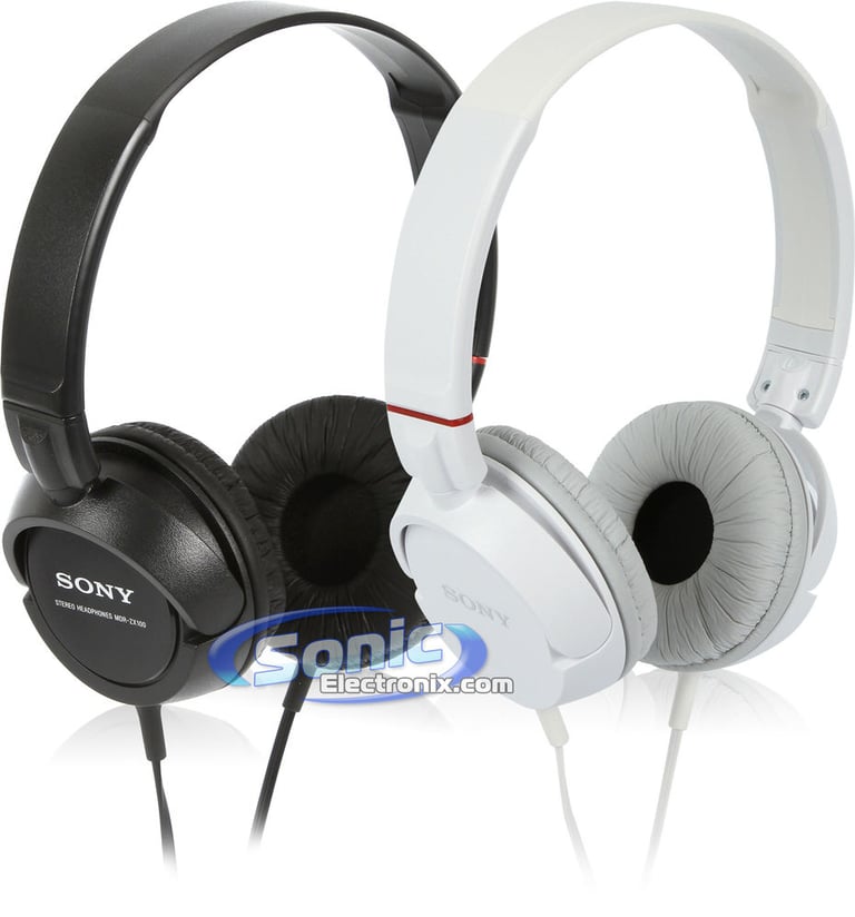 Sony MDR-ZX100 Black & MDR-ZX100 White (2-Pack) Image 1