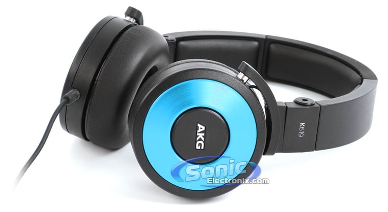 AKG K619BLU (K 619 BLU) Premium DJ-Style Headphones - Blue (Open Box) Image 4