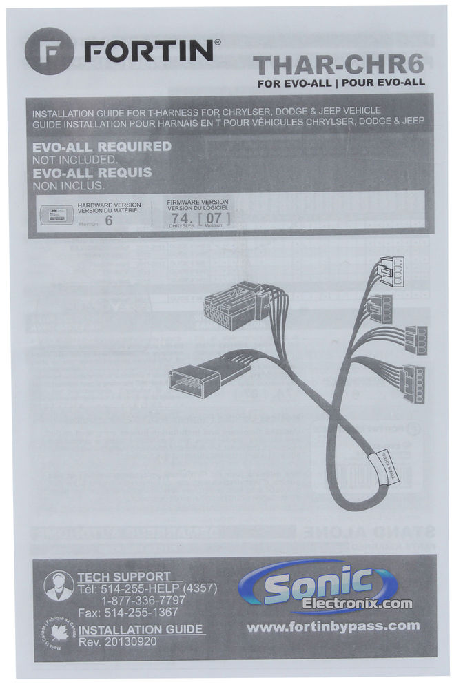 T-Harness for Select 2011 - Up Chrysler, Dodge and Jeep Vehicles (Fortin THAR-CHR6) Image 2