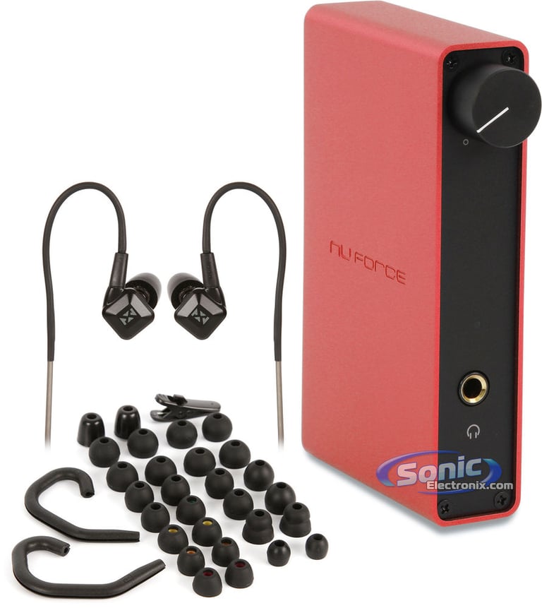 Bundle: NuForce Icon HD (Red) + NVX EX10s Image 1