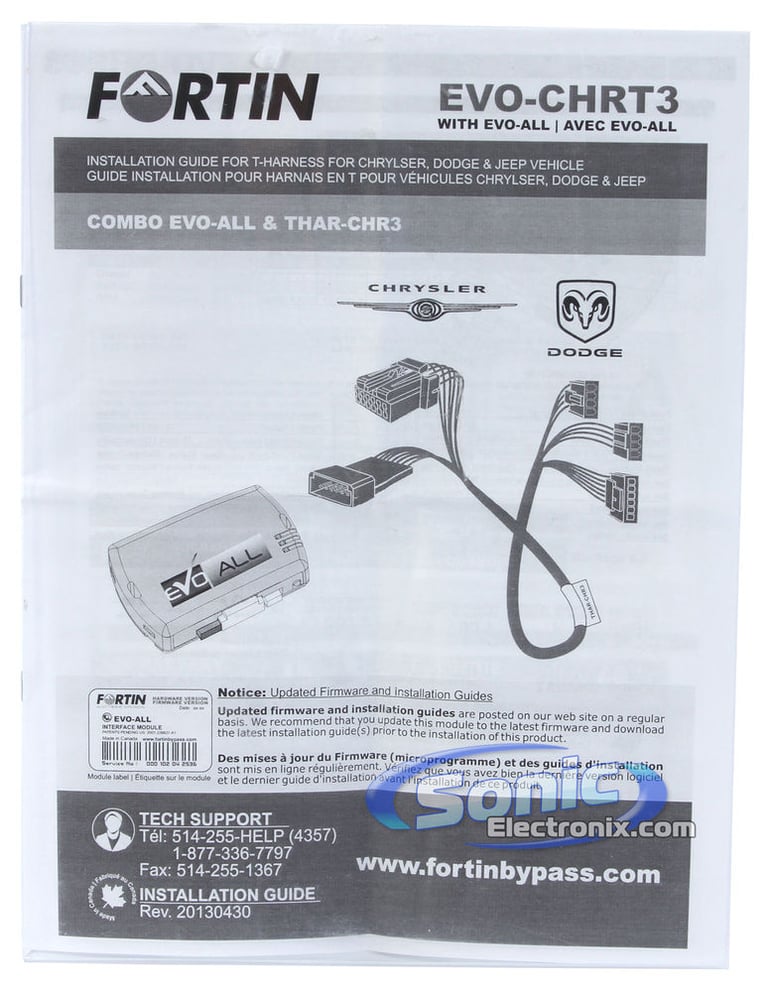 2004 - 2010 Chrysler, Dodge and Jeep Remote Start and Security System (Fortin EVO-CHRT3) Image 6