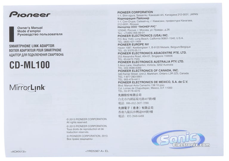 Pioneer CD-ML100 Image 8